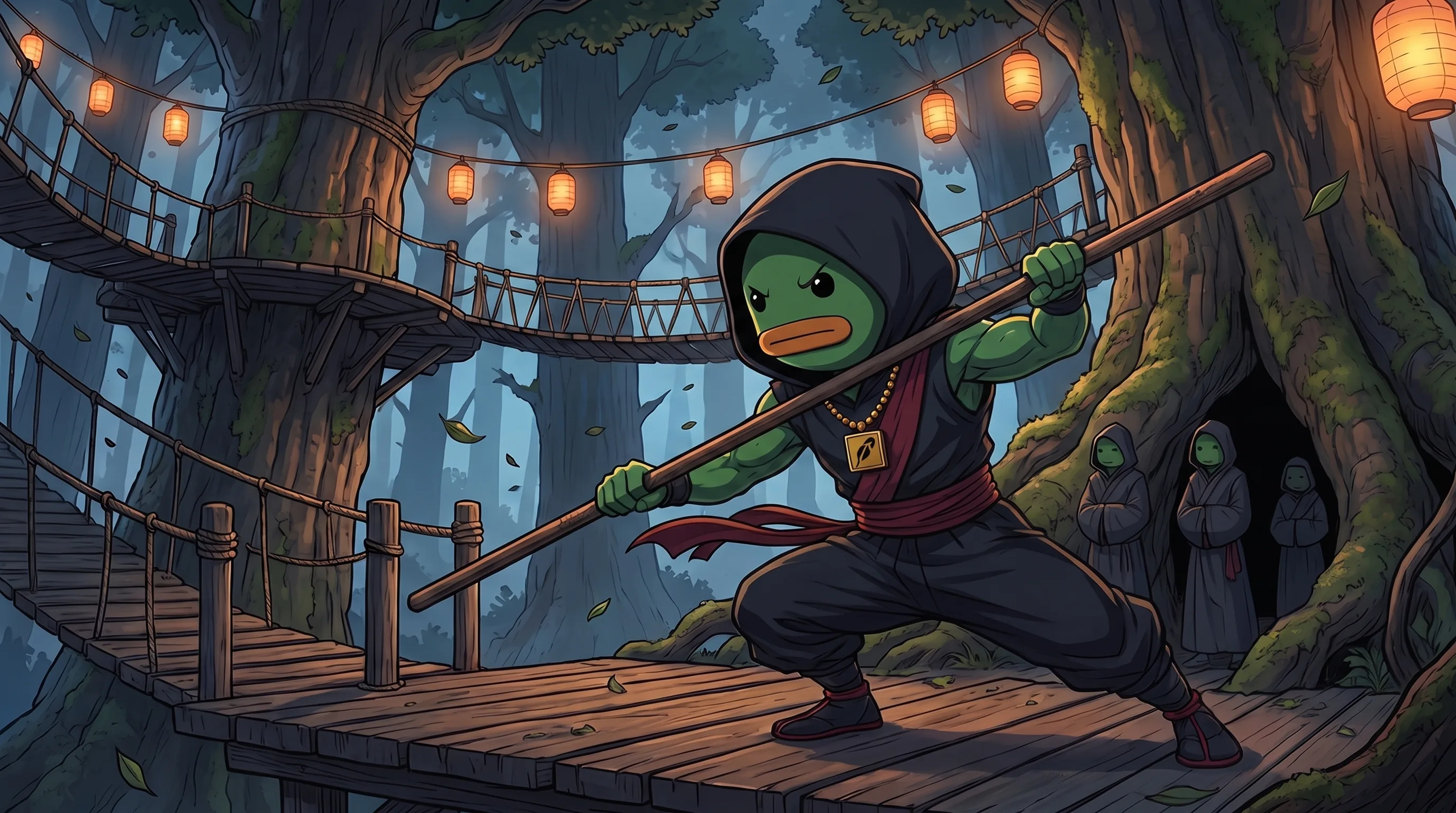 Nibor training with the silent order in the trees of Sherwood